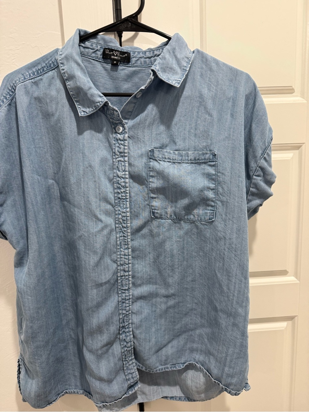 Velvet Heart Light Blue Denim Button-Down Shirt